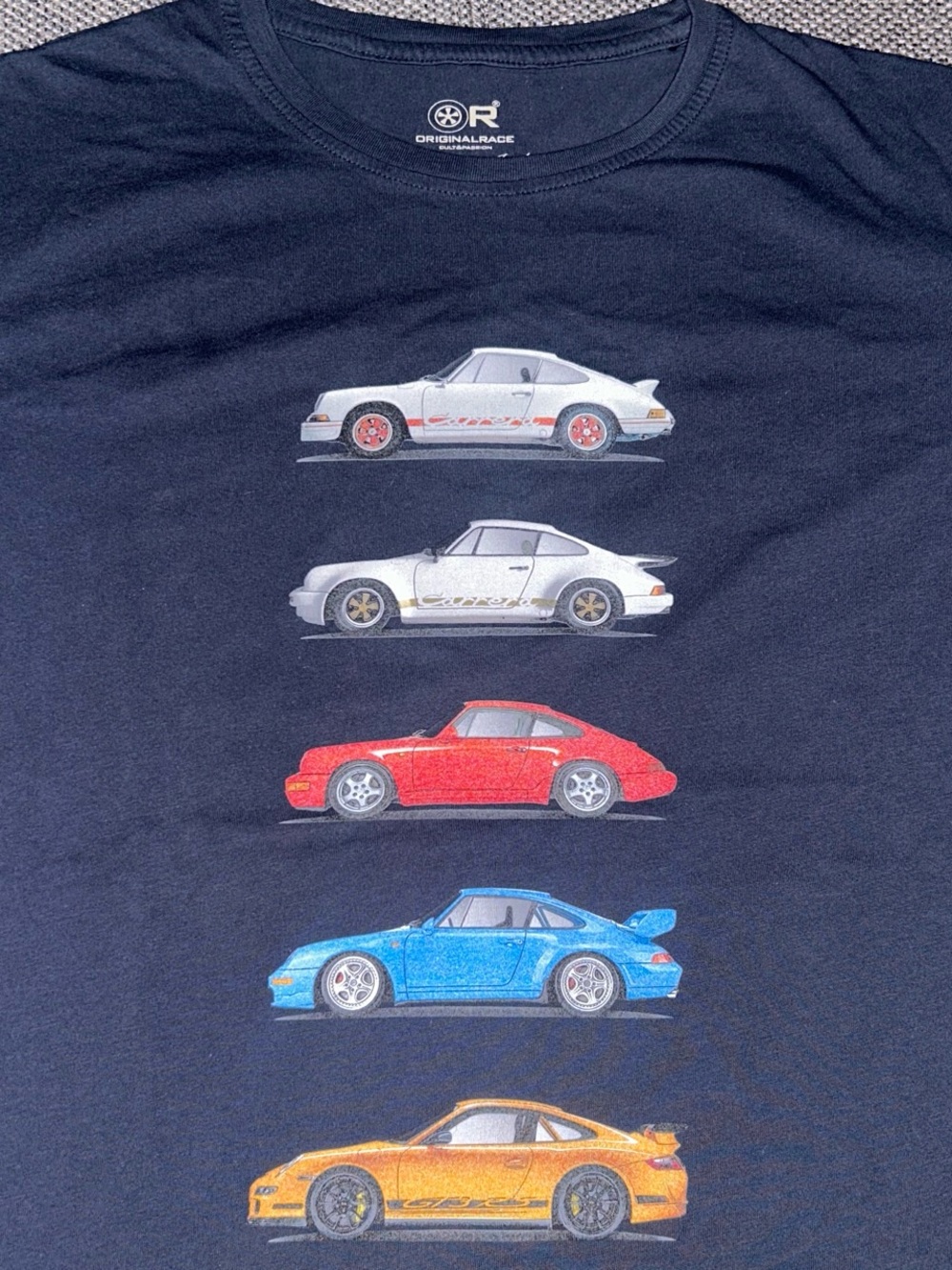 Rare Porsche Design 911 Fleet Black Race Car T Shirt Mens 2XL fits XL